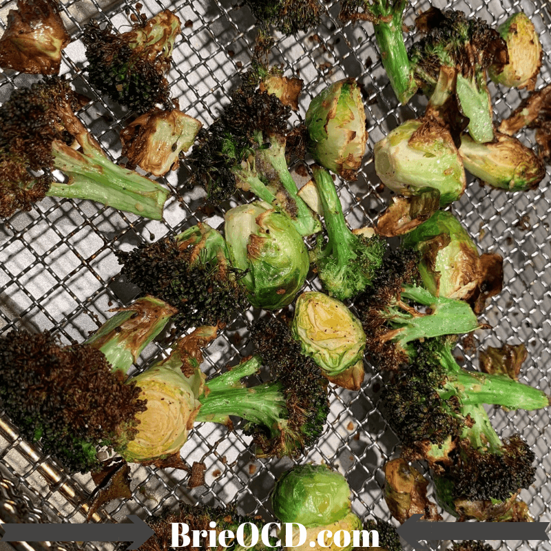 Air Fryer Crispy Brussel Sprouts & Broccoli BrieOCD