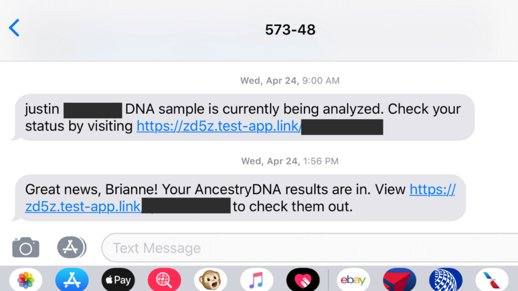 ancestryDNA text updates